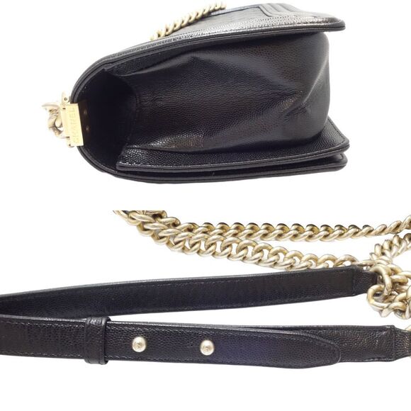 Chanel Chain Shoulder Bag Boy Caviar #132918C58B - Picture 5 of 9